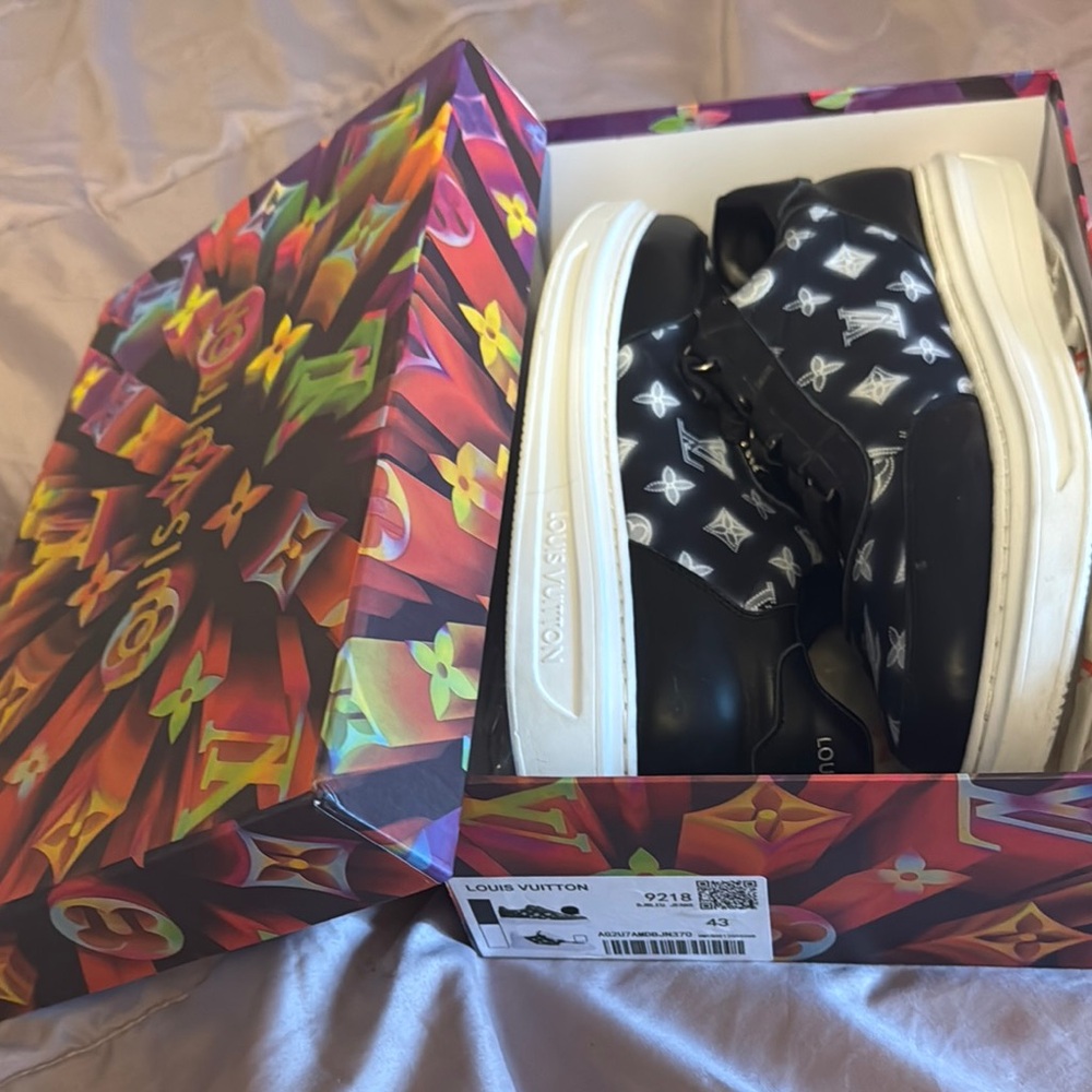 Monogram Black and White Sneakers